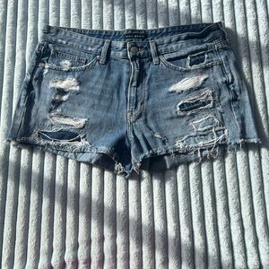 Lucky Brand Ripped Blue Jean Shorts